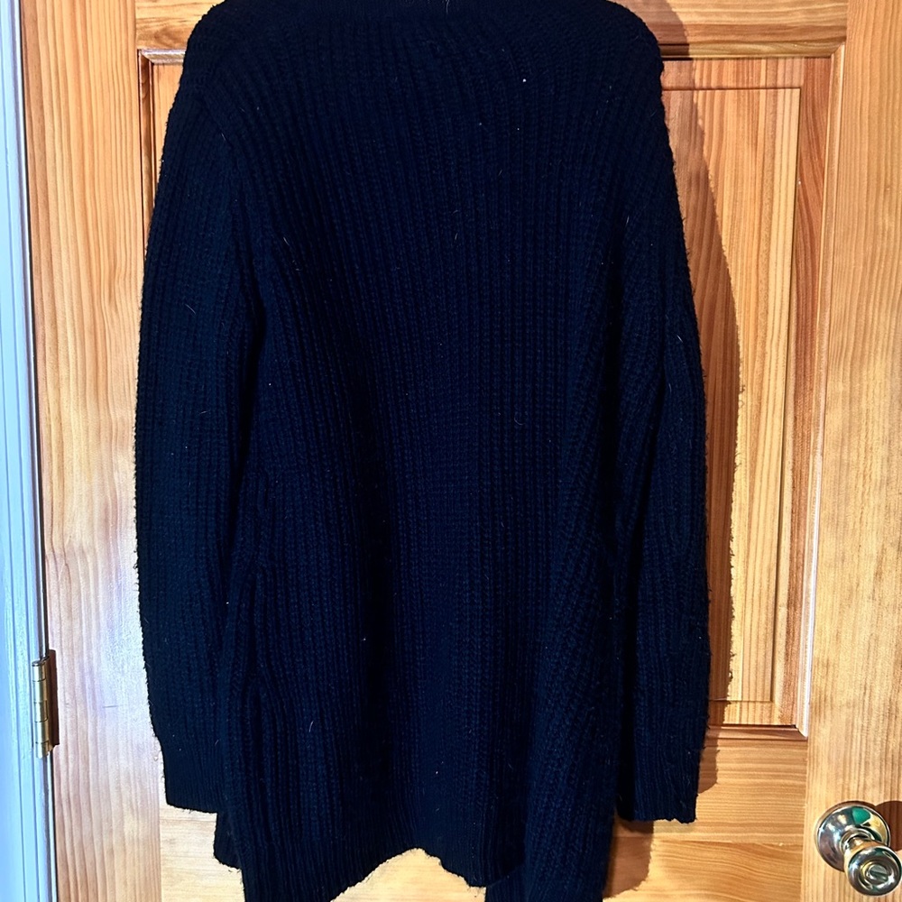 It’s Our Time Open Cardigan Sweater Black Size L